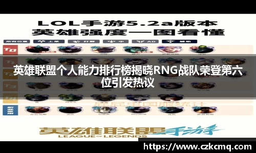 英雄联盟个人能力排行榜揭晓RNG战队荣登第六位引发热议
